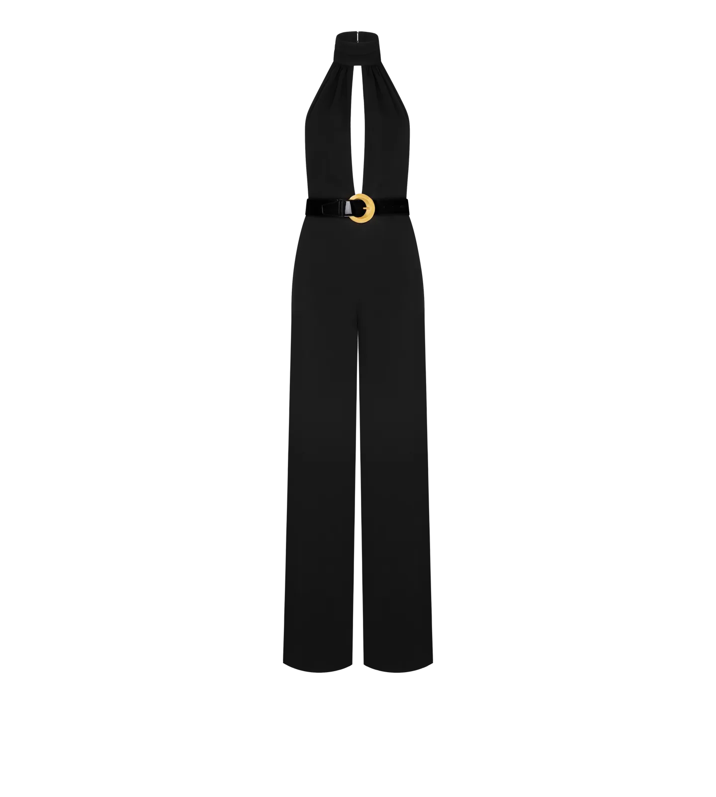 Sable' Halter Neck Belted Jumpsuit