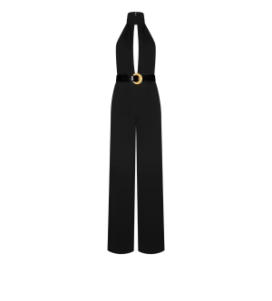 Sable' Halter Neck Belted Jumpsuit