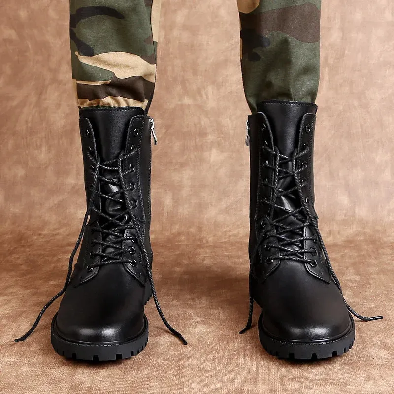 Safety Trekking Leather Riding Moto Shoes