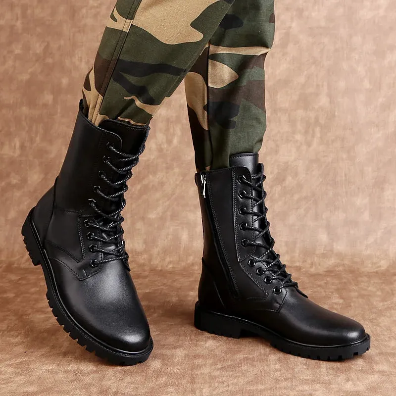 Safety Trekking Leather Riding Moto Shoes