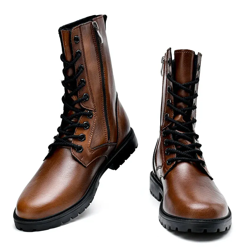 Safety Trekking Leather Riding Moto Shoes