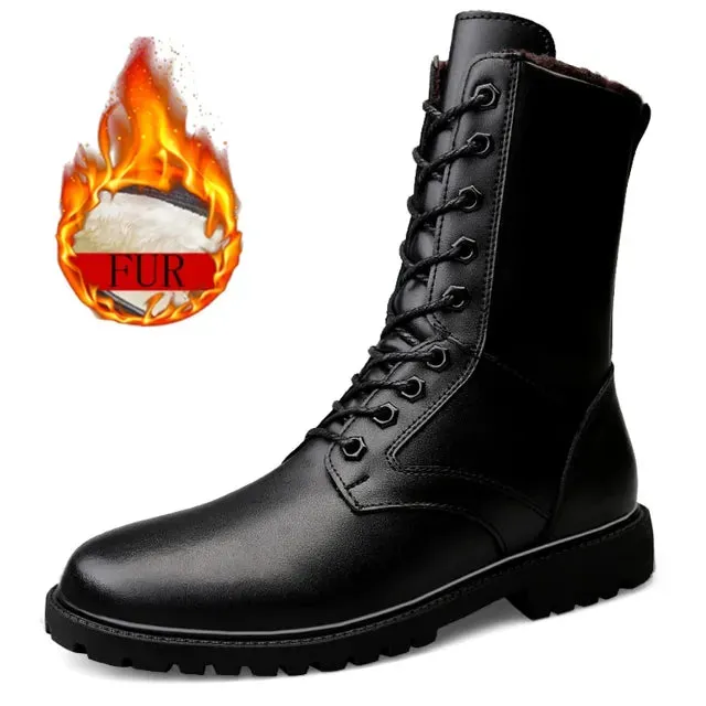 Safety Trekking Leather Riding Moto Shoes