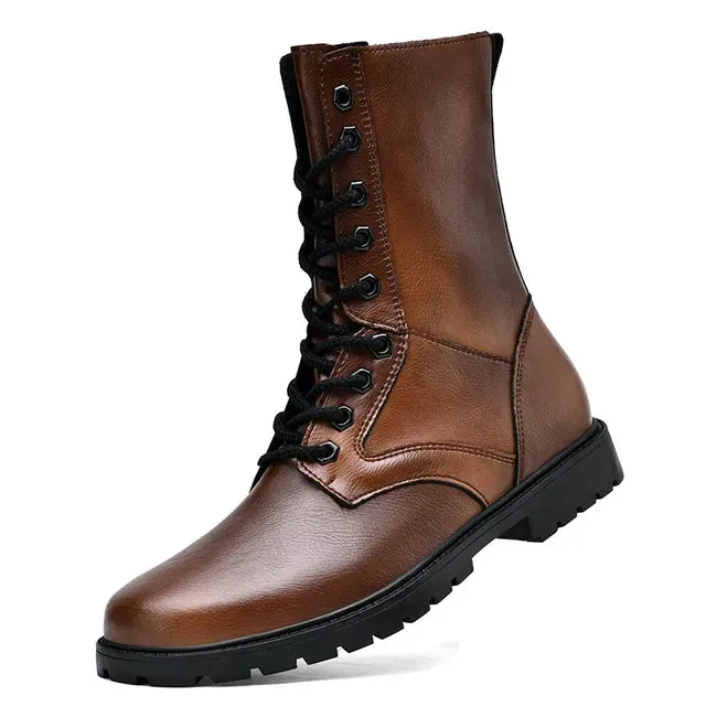 Safety Trekking Leather Riding Moto Shoes