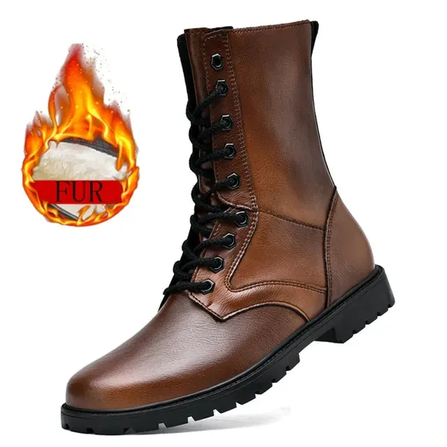 Safety Trekking Leather Riding Moto Shoes