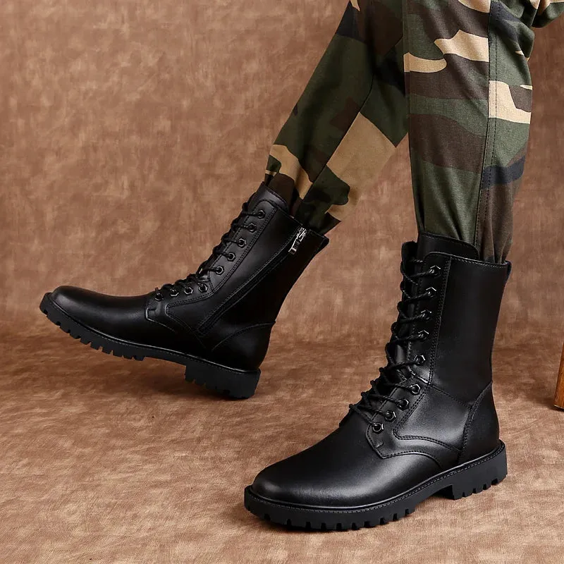 Safety Trekking Leather Riding Moto Shoes