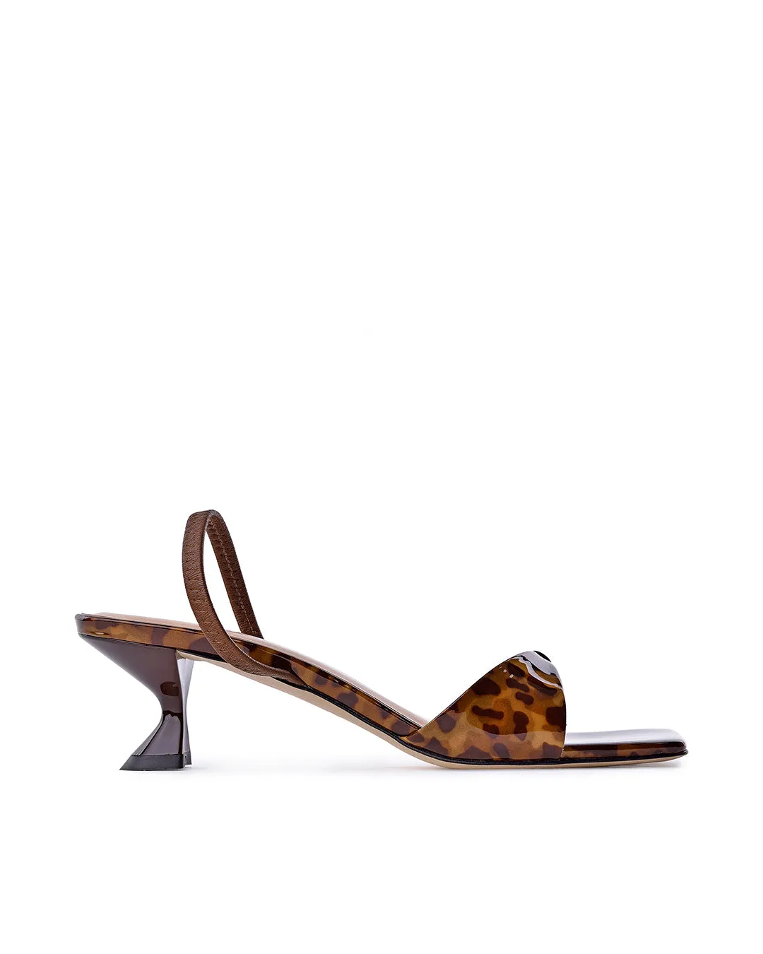 Sayuri Leopard Print Leather Sandals
