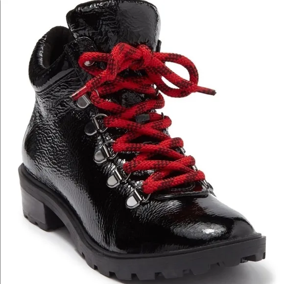 SCHUTZ NICEIA PATENT LEATHER HIKING BOOT - NIB!