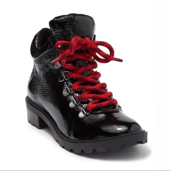 SCHUTZ NICEIA PATENT LEATHER HIKING BOOT - NIB!