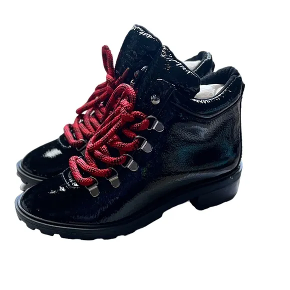 SCHUTZ NICEIA PATENT LEATHER HIKING BOOT - NIB!