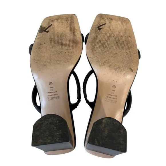 SCHUTZ Ully Napa Leather Sandal in Black - Size 6