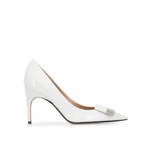 SERGIO ROSSI Elegant Leather Pumps with 9.5 cm Heel