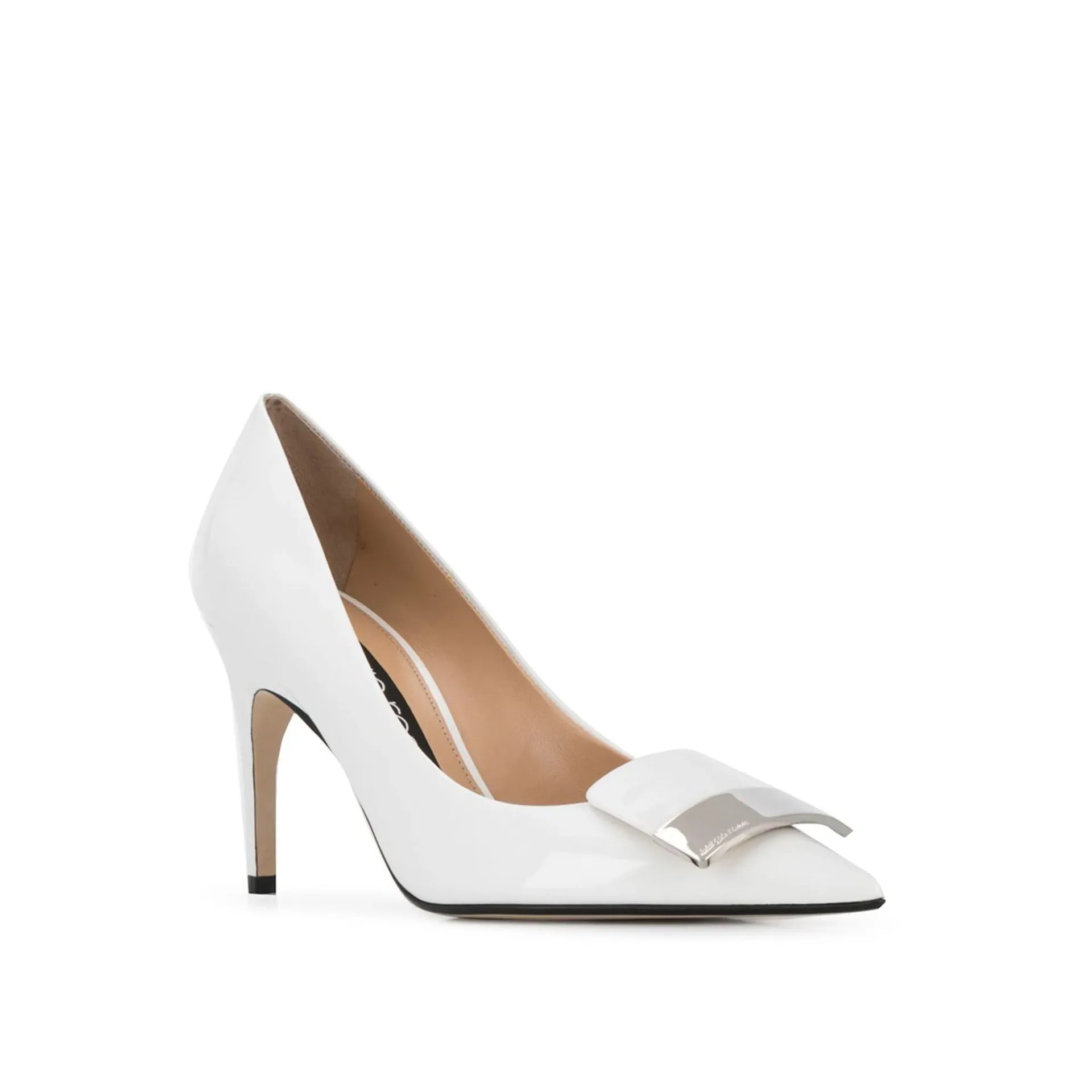 SERGIO ROSSI Elegant Leather Pumps with 9.5 cm Heel