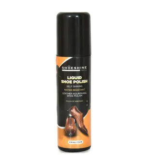 SHOESHINE Liquid shoe polish (Neutral) - sponge top for leather boots, formal and dress shoes