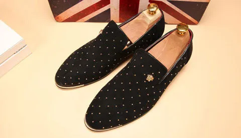 silver gold spike men loafers shoes luxury brand trendy flat footwear studded male patent leather oxford shoes for men