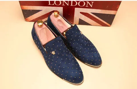 silver gold spike men loafers shoes luxury brand trendy flat footwear studded male patent leather oxford shoes for men