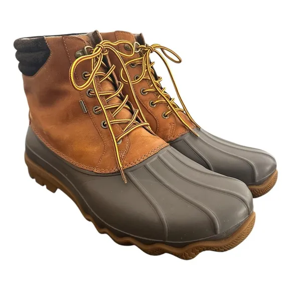 Sperry Mens Avenue Duck Winter Waterproof Outdoor Leather Boot Tan/Brown Size 13