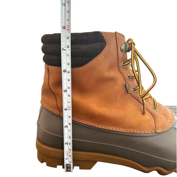Sperry Mens Avenue Duck Winter Waterproof Outdoor Leather Boot Tan/Brown Size 13