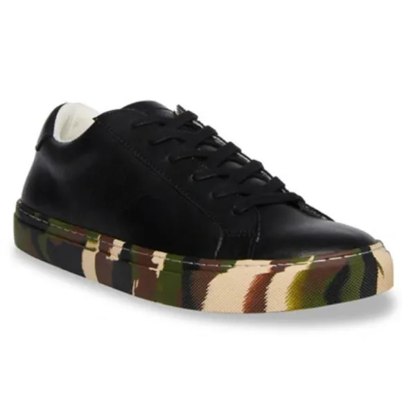 Steve Madden Nayden Leather Sneaker Men Size 11 Black