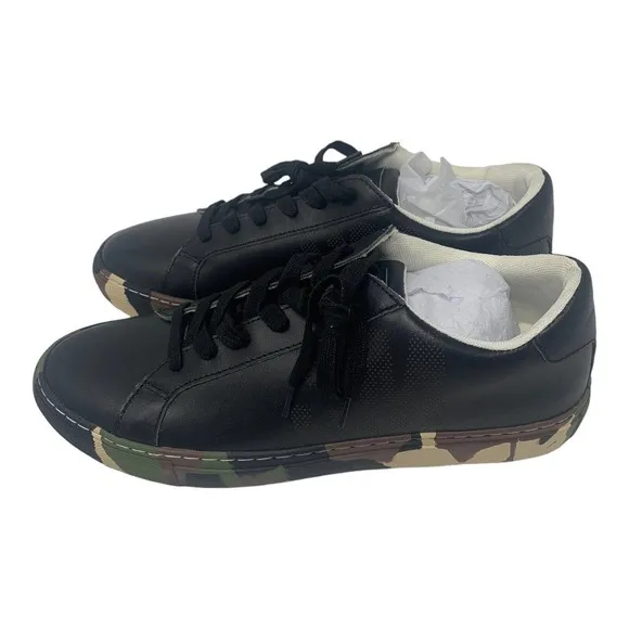 Steve Madden Nayden Leather Sneaker Men Size 11 Black