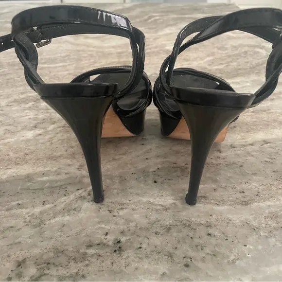 STUART Weitzman Black Patent Leather Platform Size 6.5