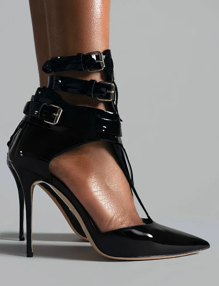 T-STRAP PUMP BLACK