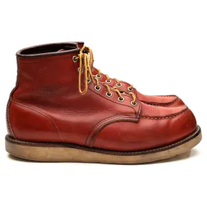 Tan Brown Leather Moc Toe Boots UK 9 US 10 D