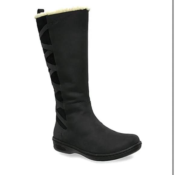 Teva Figueroa Black Nubuck Leather Fleece Lining Waterproof Boot Size 6