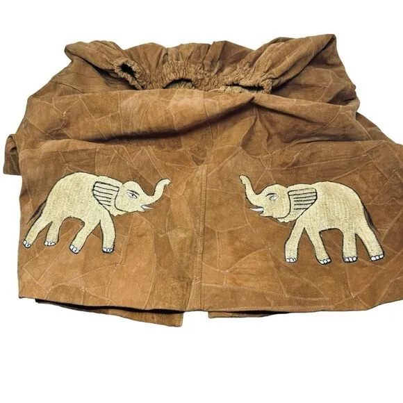 The African Star. Women’s Free Size Full Leather Elephant Skirt.