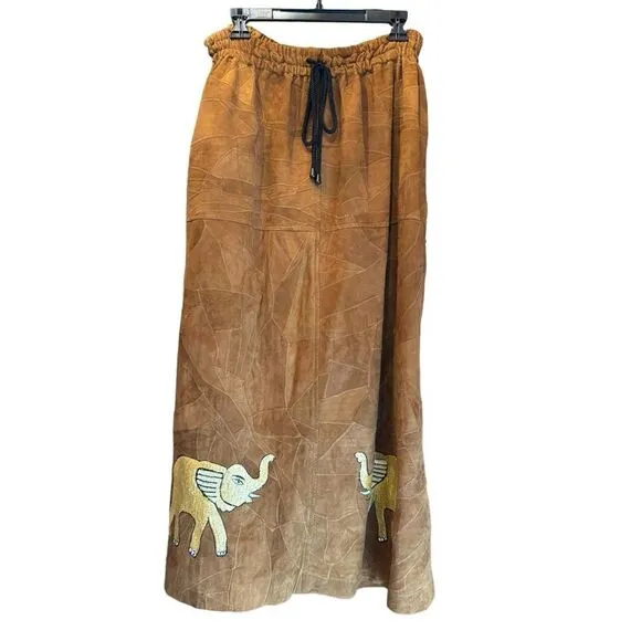 The African Star. Women’s Free Size Full Leather Elephant Skirt.