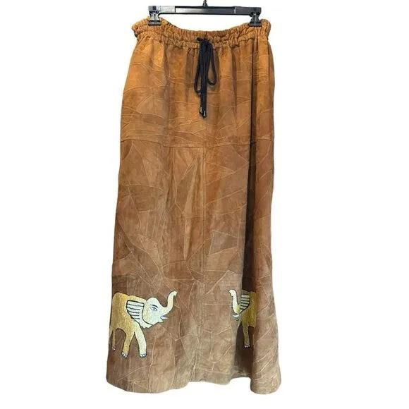 The African Star. Women’s Free Size Full Leather Elephant Skirt.
