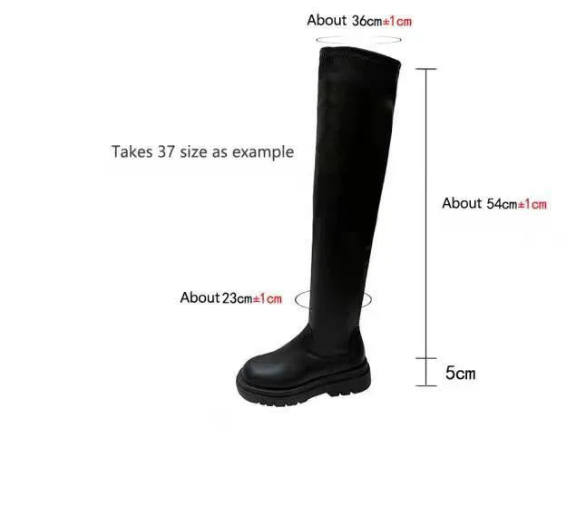 Thick Sole Knee-High Boots