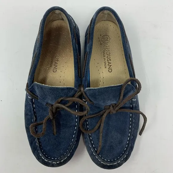 Thousand navy driver loafer slip on size 32 / US 1
