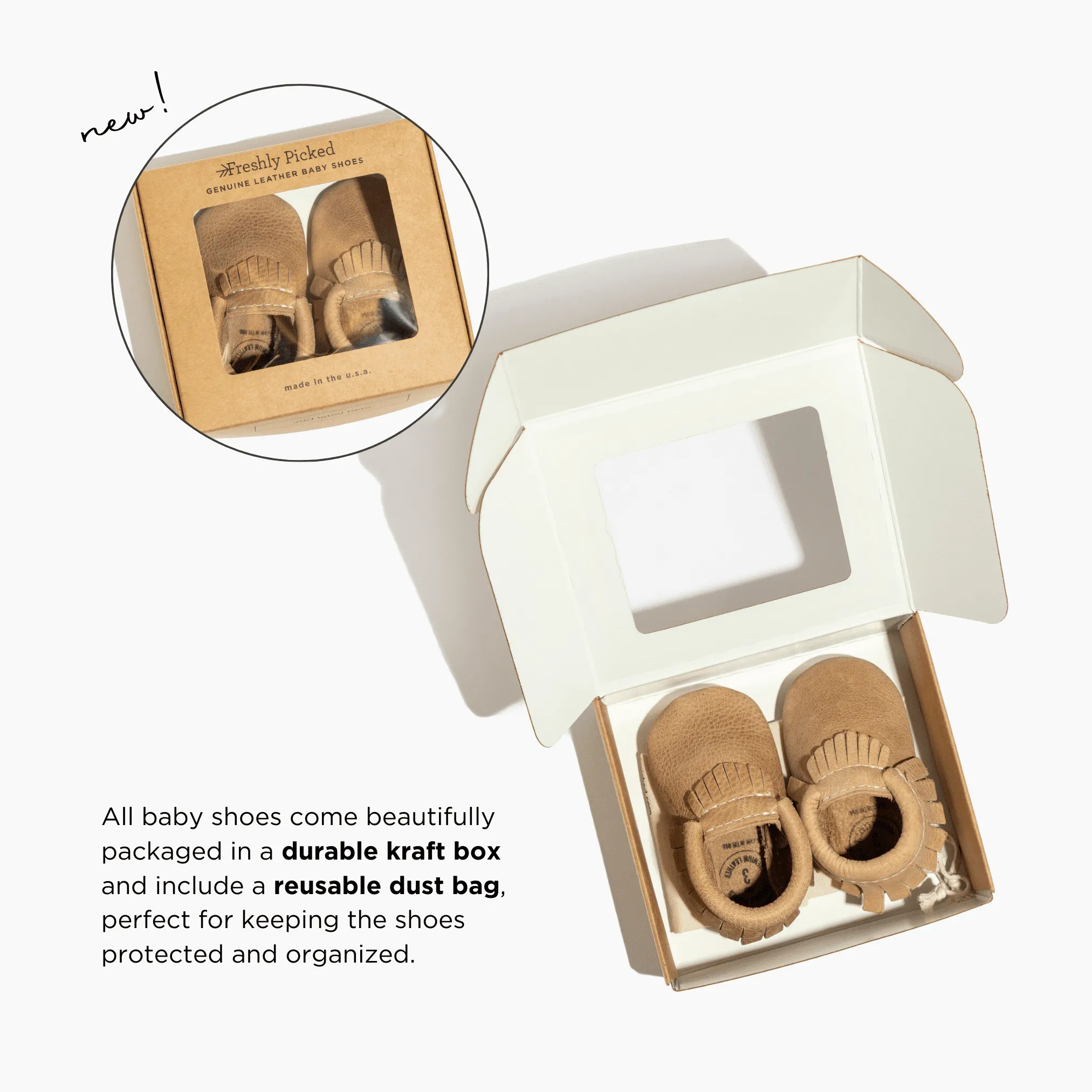 Tiny Feminist Moccasin Baby Shoe