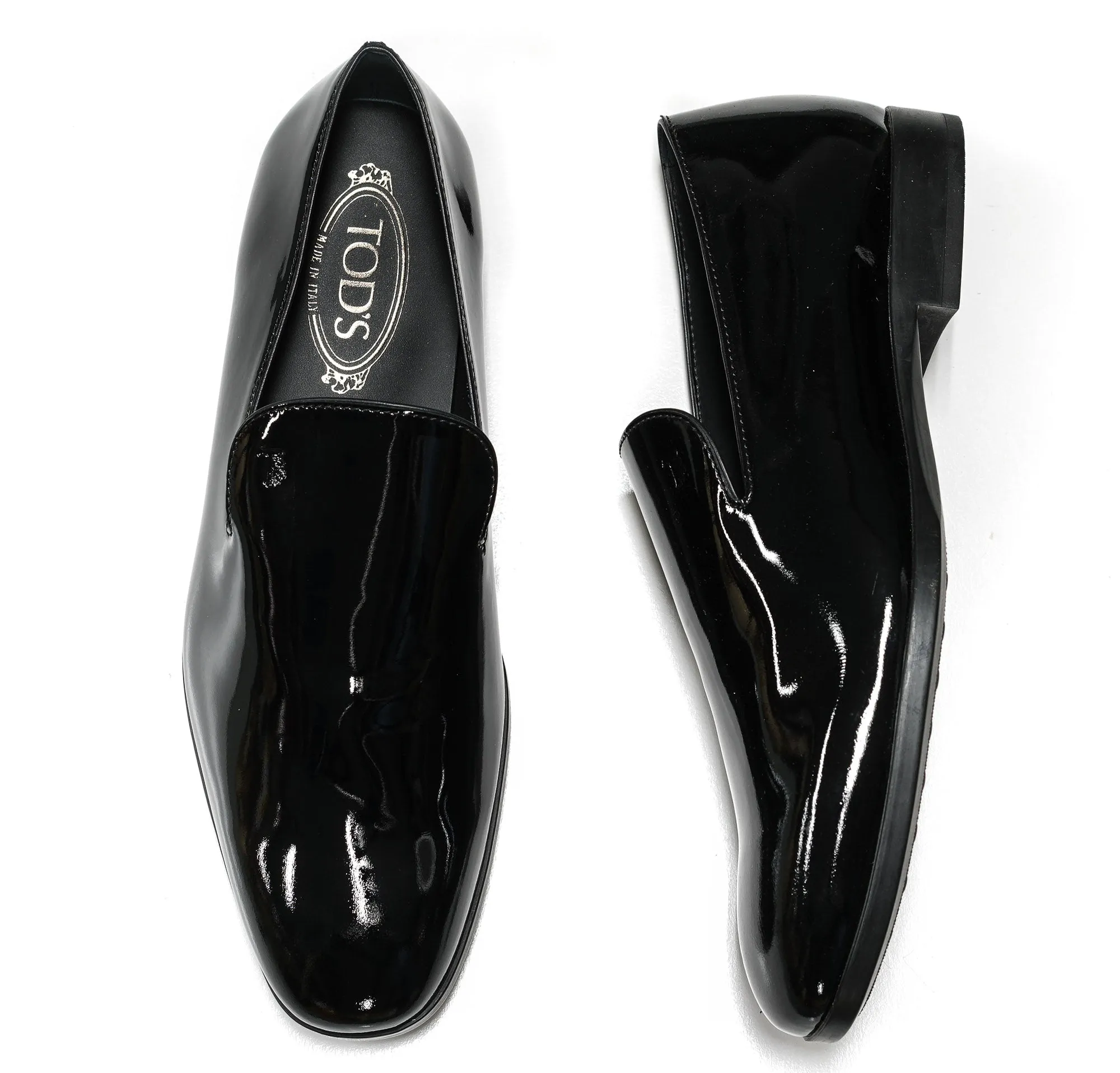 Tod's Men's Patent Leather Slip On Shoe MOZH0Q750 50% OFF