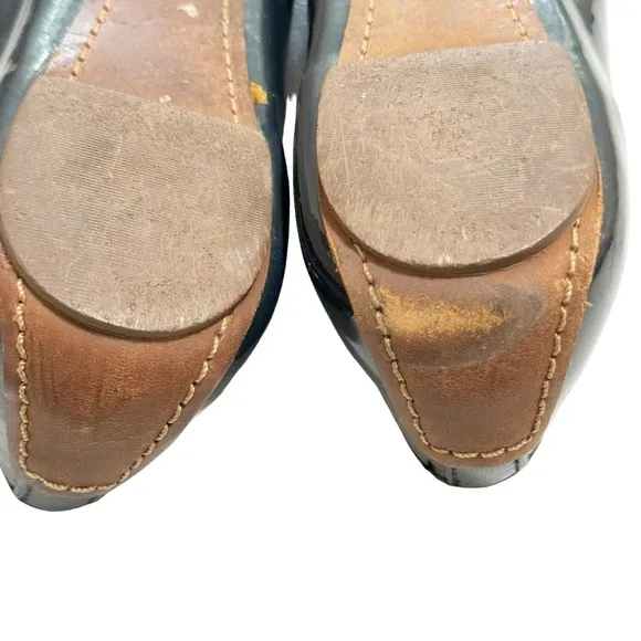 Tory Burch Navy Patent Leather Ballet Flat Size 9.5
