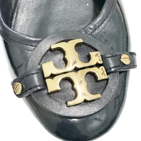 Tory Burch Navy Patent Leather Ballet Flat Size 9.5
