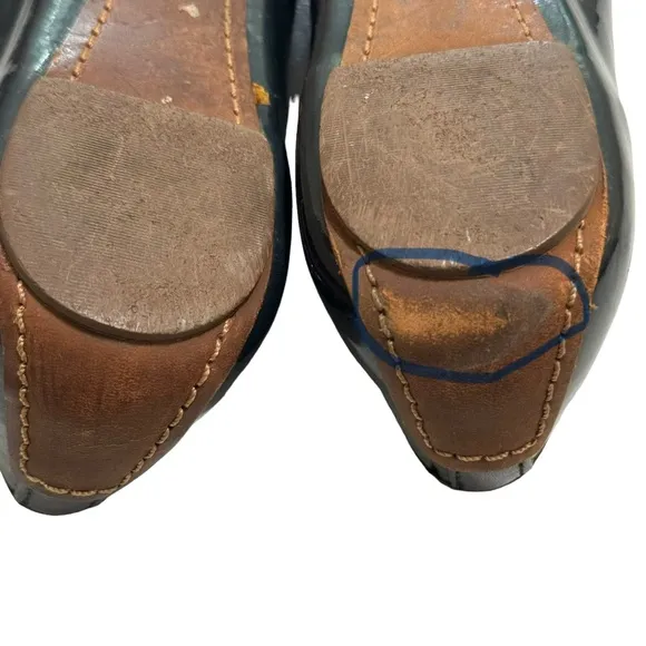 Tory Burch Navy Patent Leather Ballet Flat Size 9.5