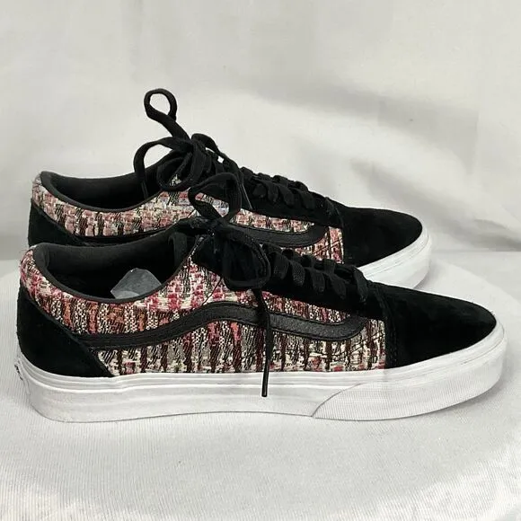 Vans Old Skool DX Woven Tapestry Fabric &amp; Suede Men’s Sz 7/ Women’s Sz 8.5