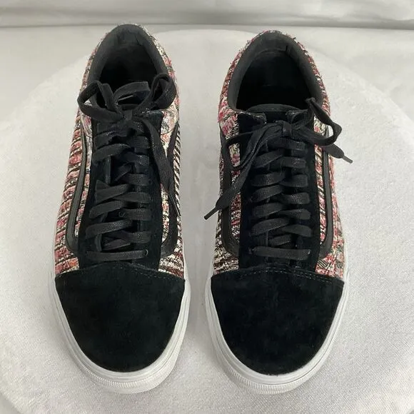 Vans Old Skool DX Woven Tapestry Fabric &amp; Suede Men’s Sz 7/ Women’s Sz 8.5