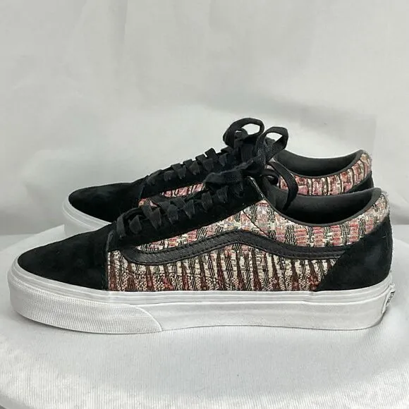 Vans Old Skool DX Woven Tapestry Fabric &amp; Suede Men’s Sz 7/ Women’s Sz 8.5
