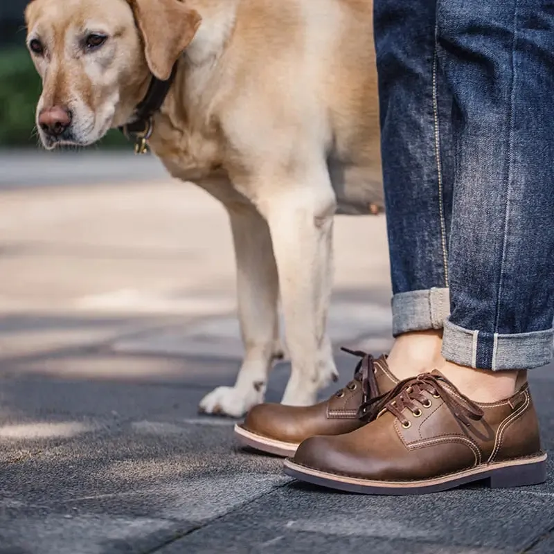 Vintage Y2K Coffee Leather Shoes for a Fashion-Forward Wardrobe