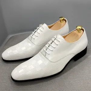 Wedding Party Dress White Formal Shoes for Men