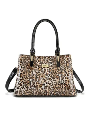 WILD CAT TRIPLE COMPARTMENT LEATHER BAG- SN88-0378