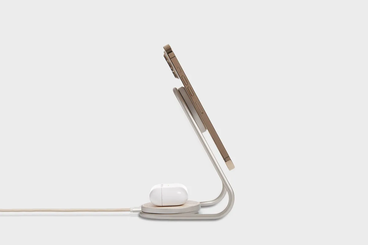 Wireless Charging Stand in Bone