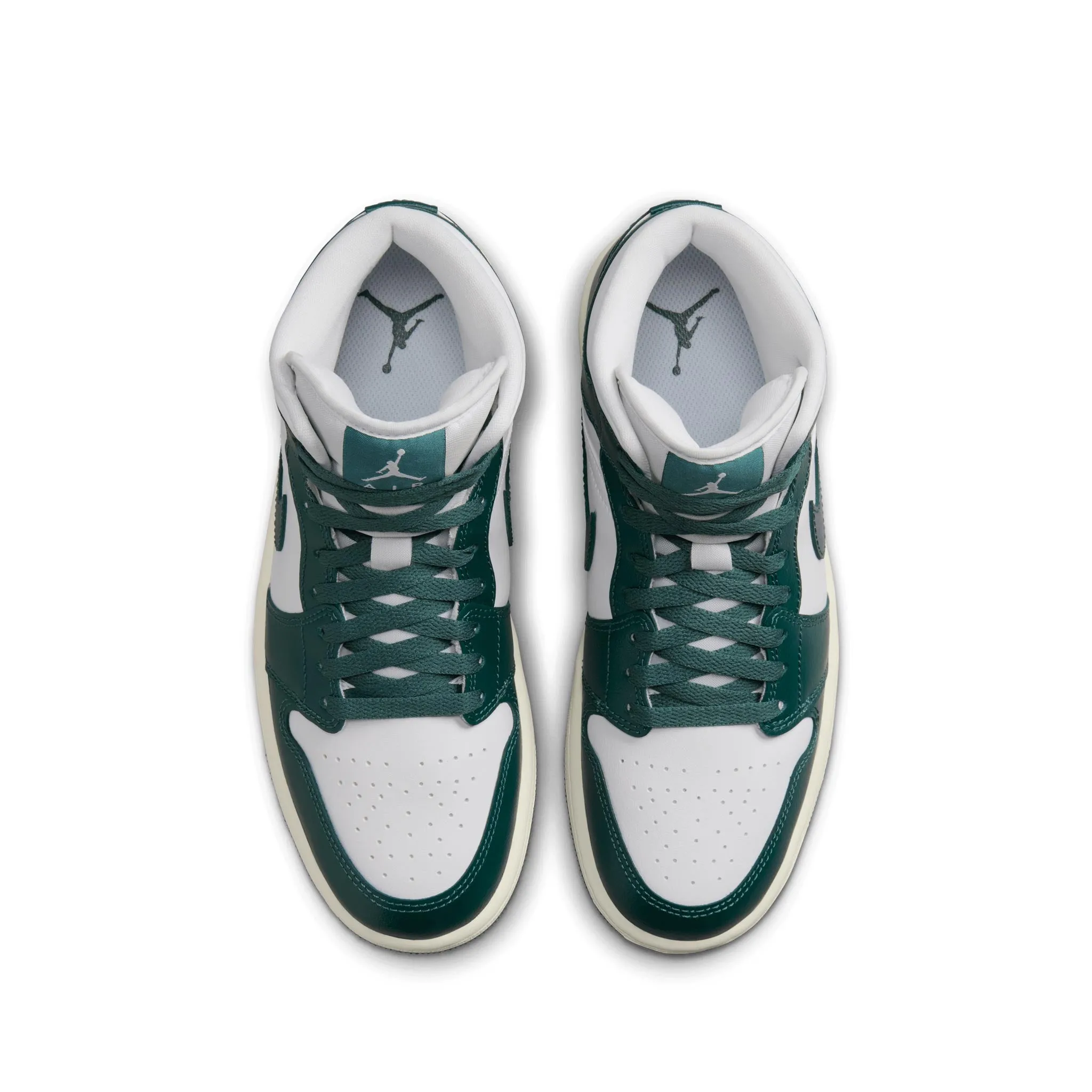 Women's Air Jordan 1 Mid White/Oxdized Green-Sail BQ6472-133