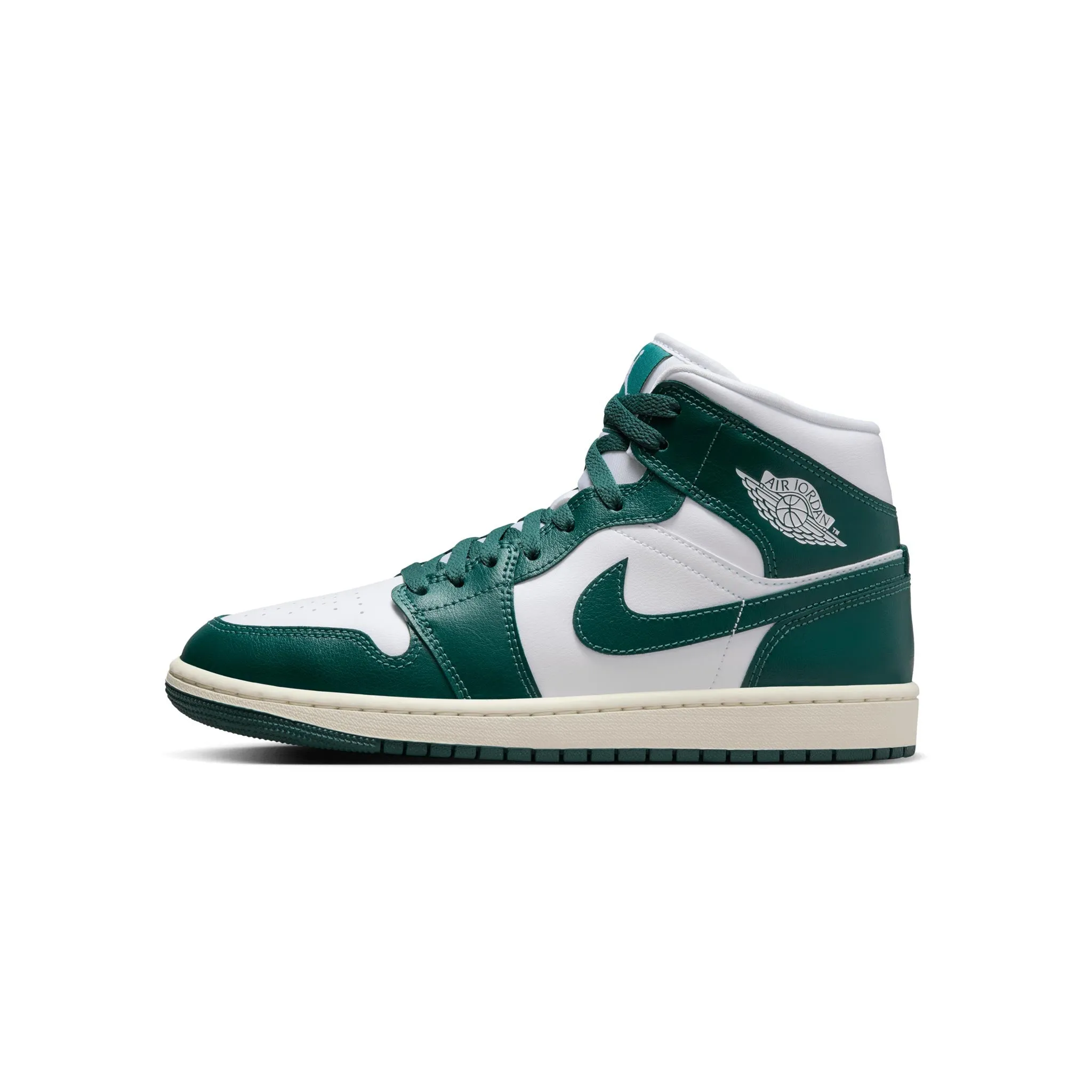 Women's Air Jordan 1 Mid White/Oxdized Green-Sail BQ6472-133
