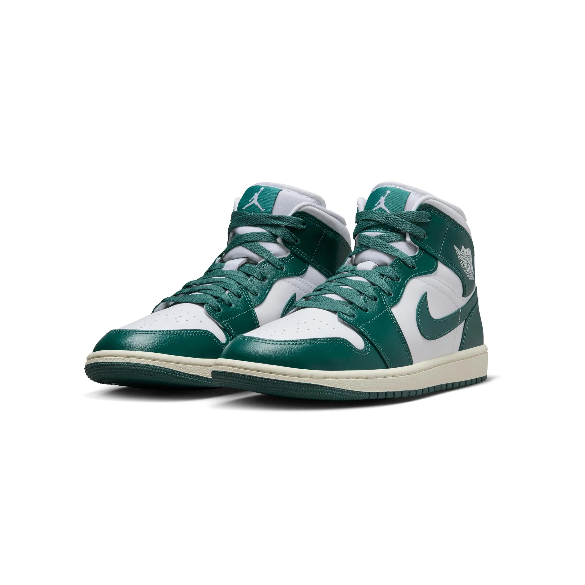 Women's Air Jordan 1 Mid White/Oxdized Green-Sail BQ6472-133