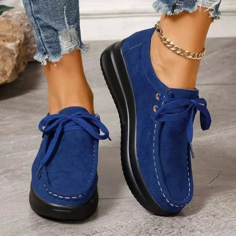 Women's brown suede moccasins