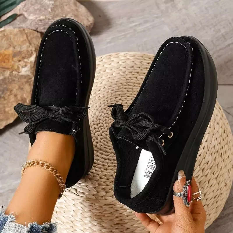 Women's brown suede moccasins