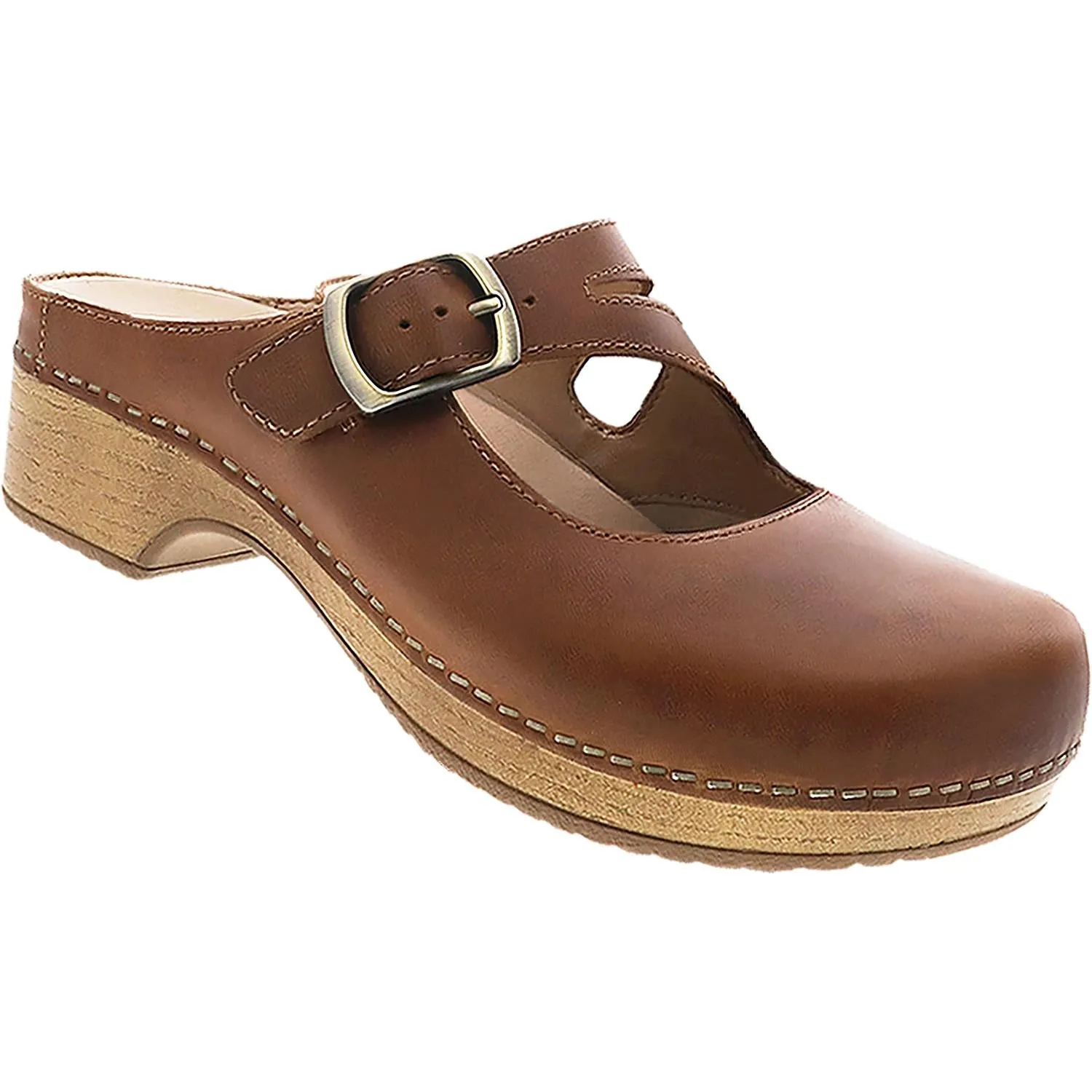 Women's Dansko Britney Tan Oiled Pull Up Leather